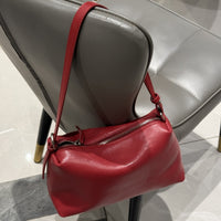 Women’s Red Textured Leather Underarm Bag – Trendy Shoulder & Handbag