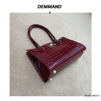 Women’s Crocodile Leather Top Handle Bag – Luxury Crossbody Purse