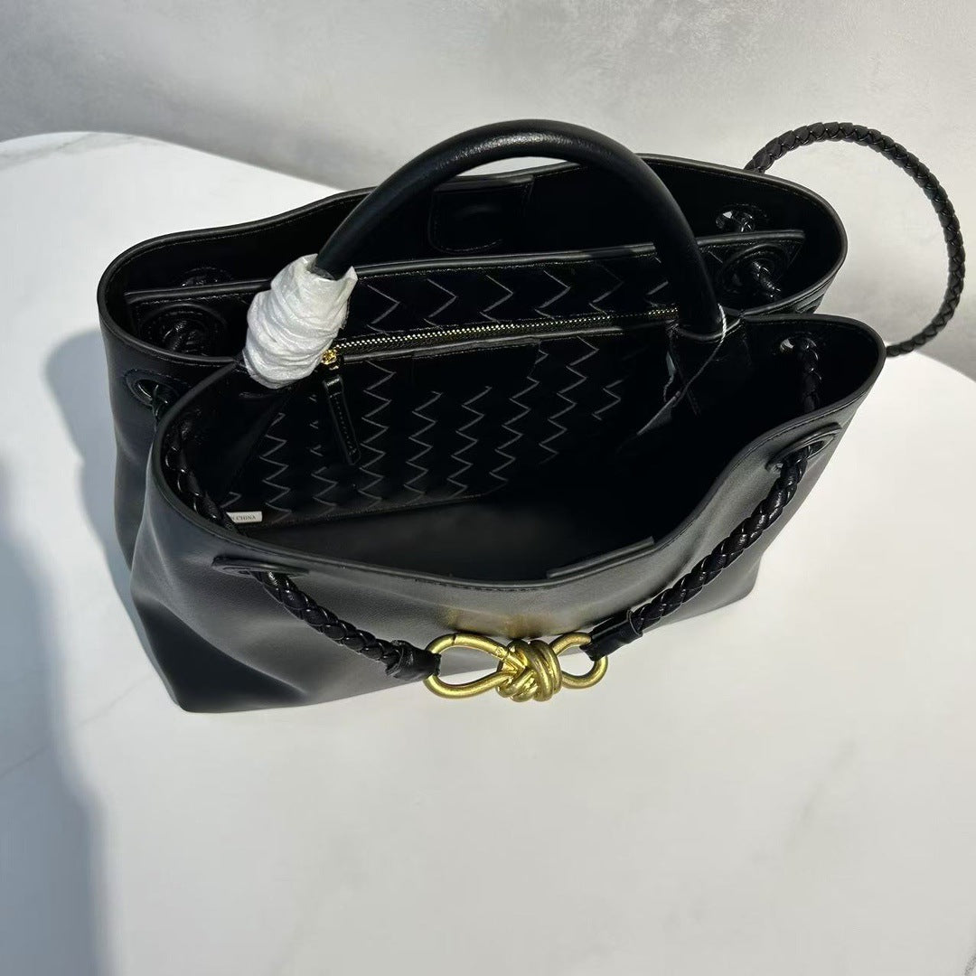 Large Capacity Cowhide Leather Tote Bag for Women