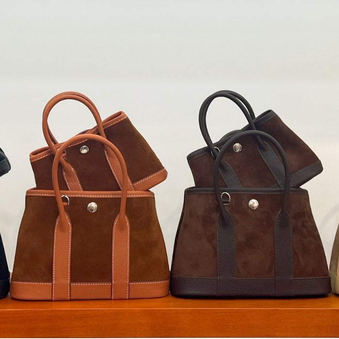 Suede Handheld & Crossbody Bag