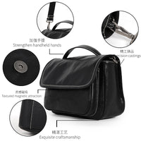 Women’s Vintage Vegetable-Tanned Leather Messenger Bag – Genuine Leather Shoulder & Crossbody Bag