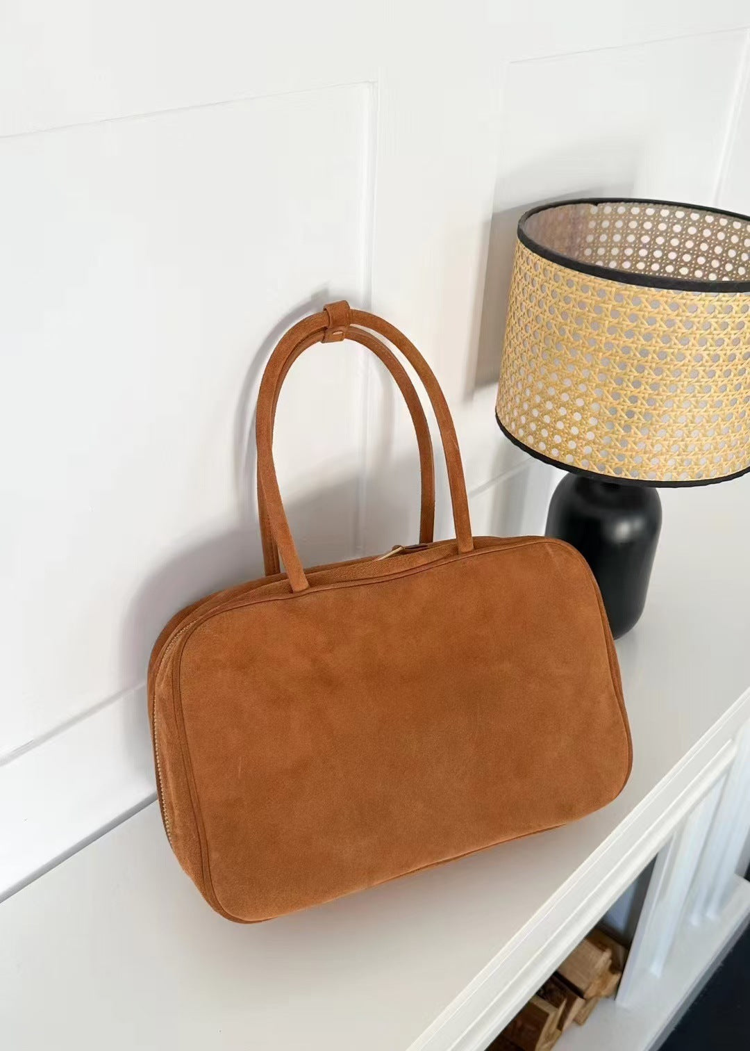 Women’s Leather Tote Bag – Large Vintage Briefcase Shoulder Bag