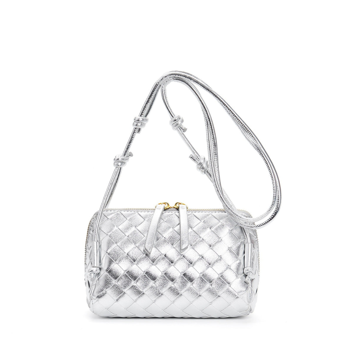 Mini Woven Leather Square Bag – Women Shoulder Crossbody Handbag