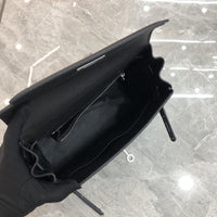 Top-Grain Leather Saddle Shoulder Bag