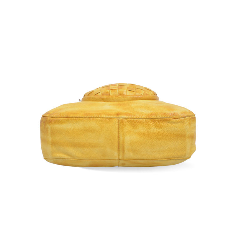 Genuine Leather Tote Bag – Handcrafted Water-Dyed Shoulder & Handbag