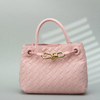 Premium Woven Cowhide Leather Handbag – Shoulder & Crossbody