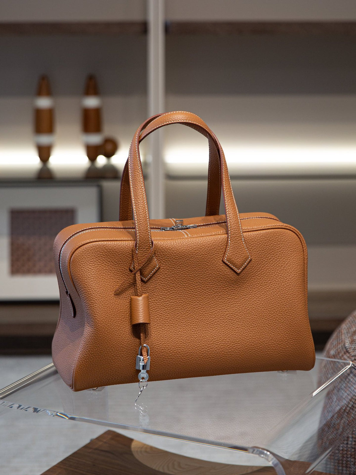 Large Capacity Cowhide Leather Tote Bag