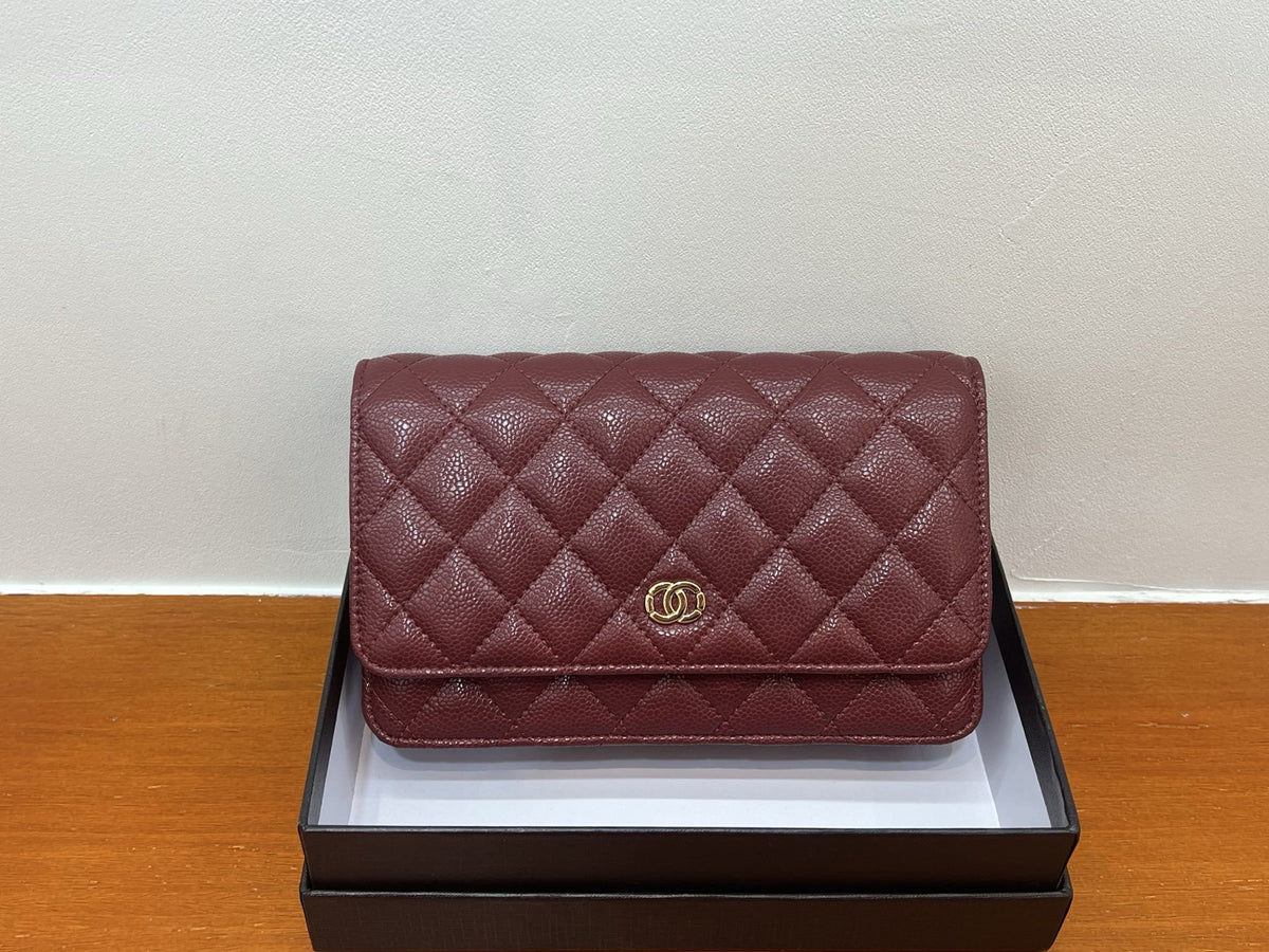 Quilted Cowhide Leather Mini Crossbody Bag