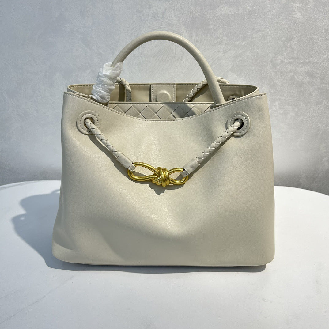 Large Capacity Cowhide Leather Tote Bag for Women