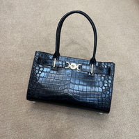 Women’s Crocodile Leather Top Handle Bag – Luxury Crossbody Purse