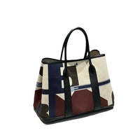 Graffiti Canvas Leather Tote Bag – Large Capacity Garden Bag