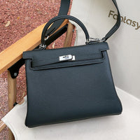 Women’s Lychee Grain Leather Mini Bag – Silver Buckle Shoulder & Crossbody