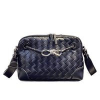 Woven Leather Luxury Handbag Women Crossbody Shoulder Bag