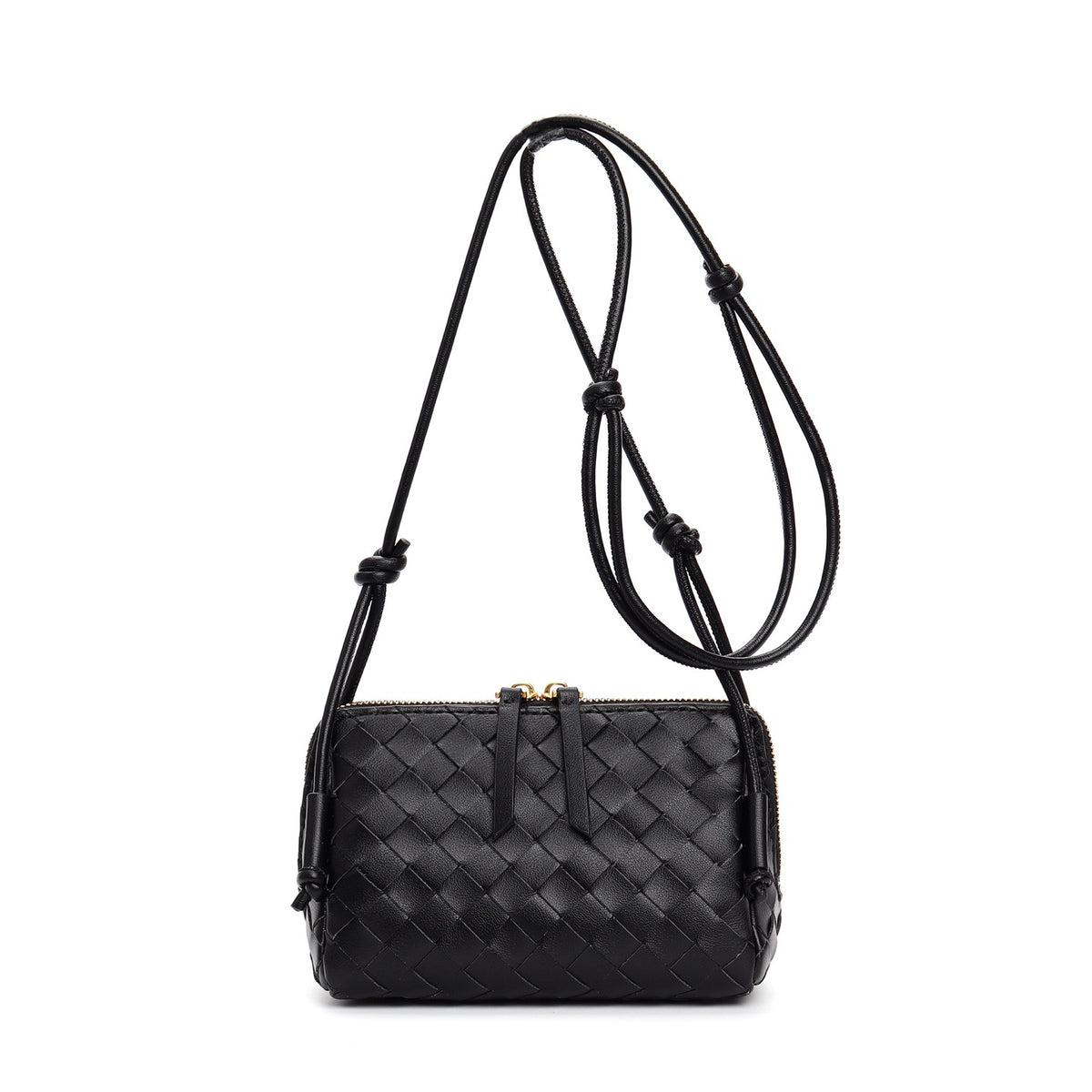 Mini Woven Leather Square Bag – Women Shoulder Crossbody Handbag