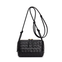 Mini Woven Leather Square Bag – Women Shoulder Crossbody Handbag