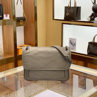 Women’s Ruched Shoulder Bag – Flap Chain Crossbody Handbag