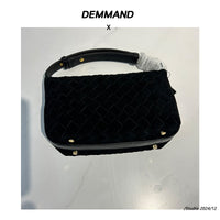 Woven Cowhide Leather Shoulder Bag