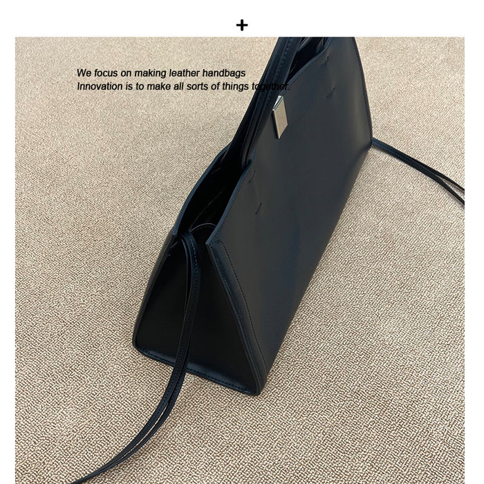 Top-Grain Leather Large Tote & Shoulder Bag