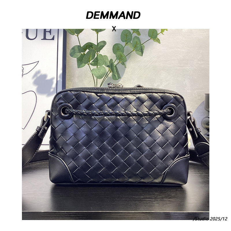 Woven Leather Luxury Handbag Women Crossbody Shoulder Bag