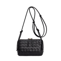 Mini Woven Leather Square Bag – Women Shoulder Crossbody Handbag