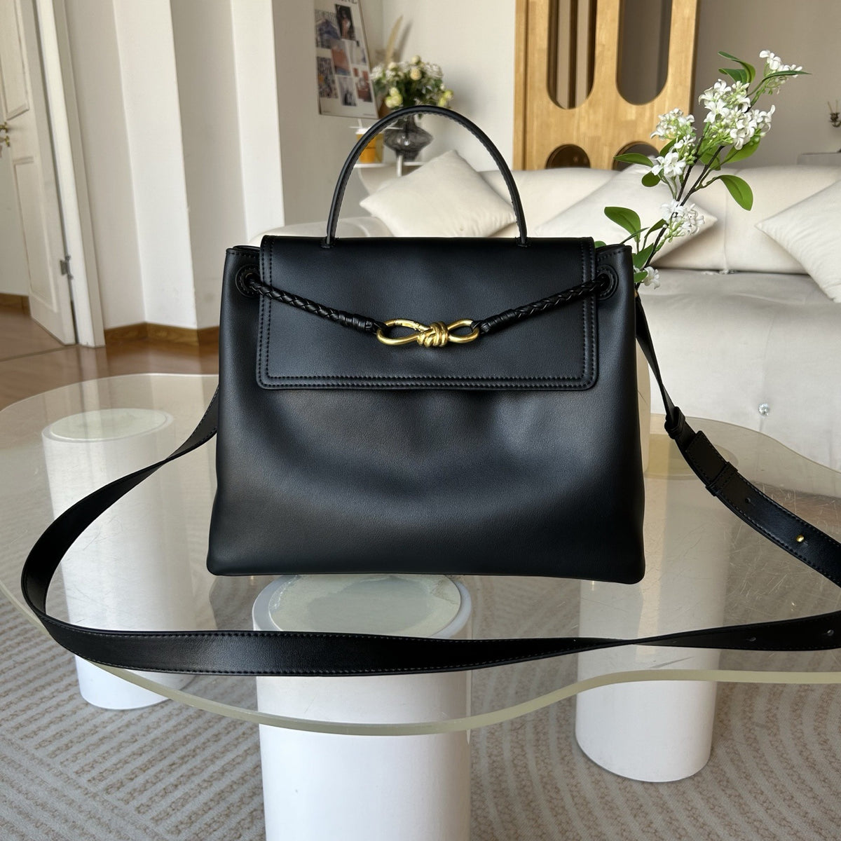 Premium Cowhide Leather Tote Bag for Women – Shoulder & Handbag