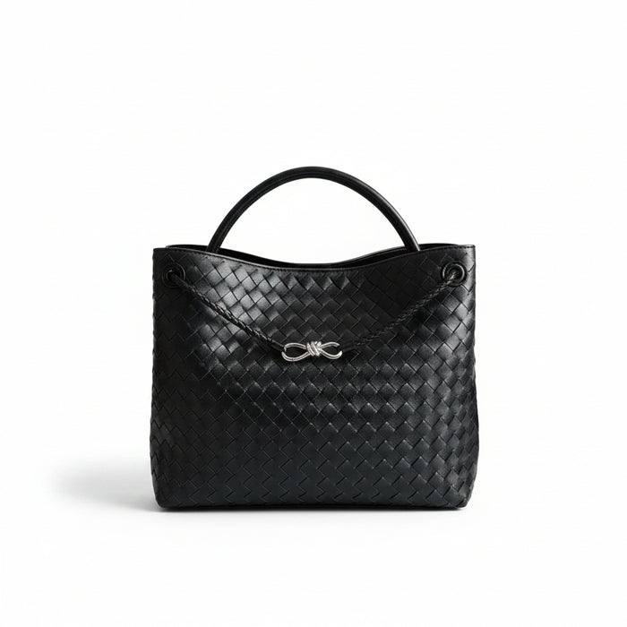 Large Woven Cowhide Leather Tote Bag