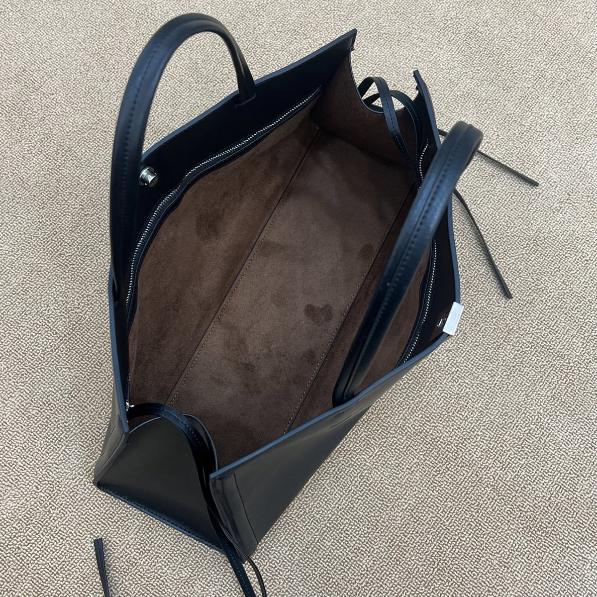 Top-Grain Leather Large Tote & Shoulder Bag