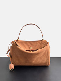 Chain Strap Leather Crossbody Bag – Elegant Lock Closure