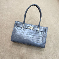 Women’s Crocodile Leather Top Handle Bag – Luxury Crossbody Purse