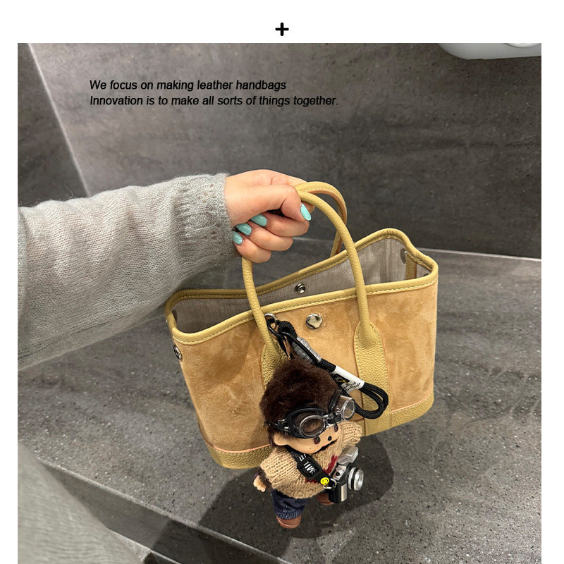 Suede Handheld & Crossbody Bag