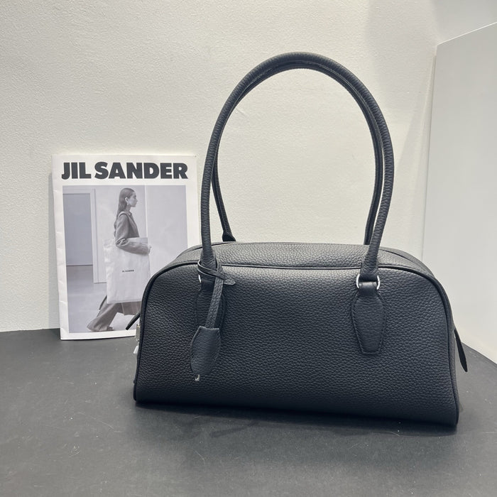 Minimalist Vintage Leather Bucket Shoulder Bag for Women