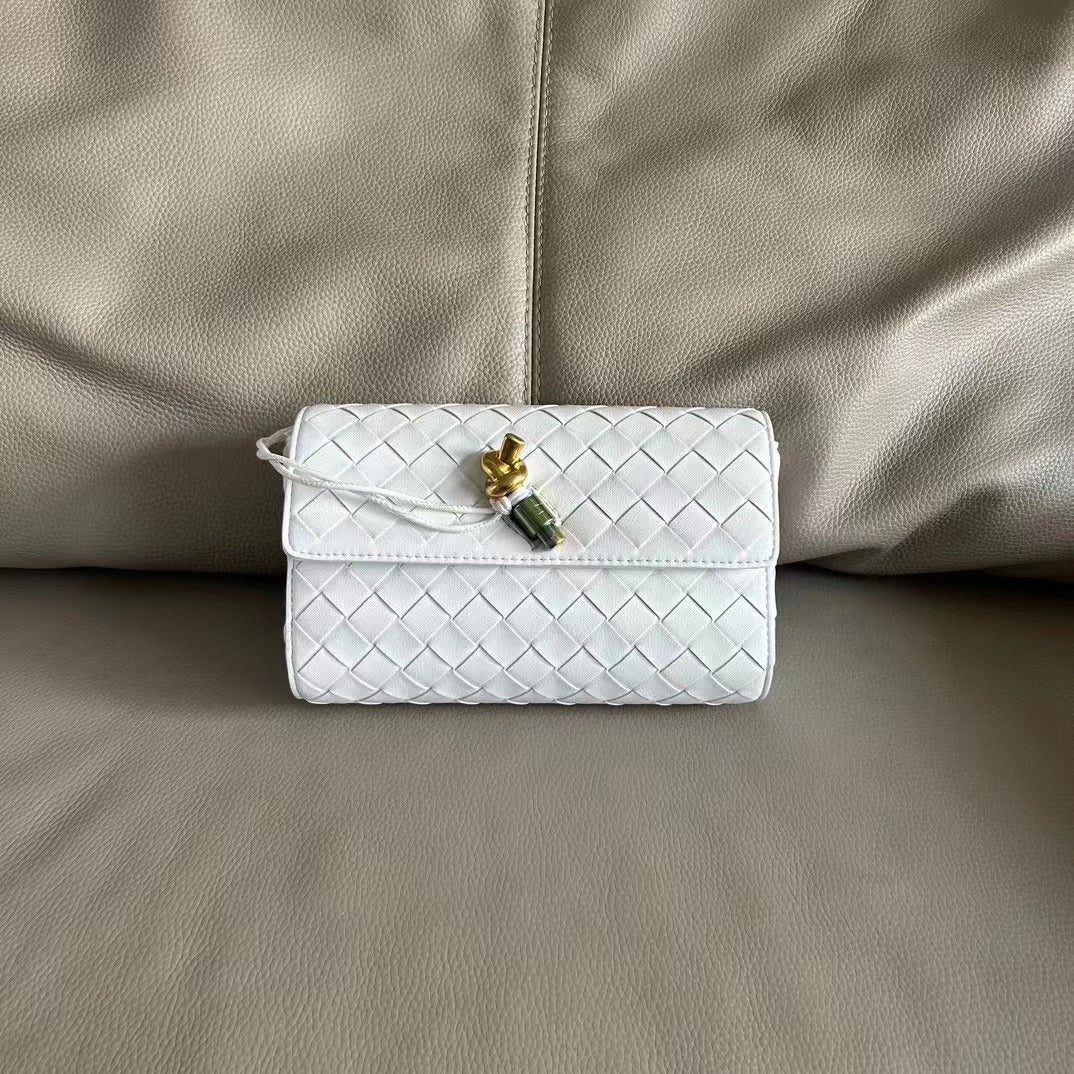 Premium Cowhide Leather Woven Mini Shoulder Bag – Crossbody & Handbag