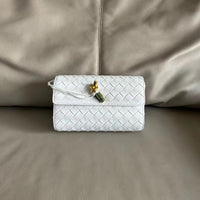 Premium Cowhide Leather Woven Mini Shoulder Bag – Crossbody & Handbag