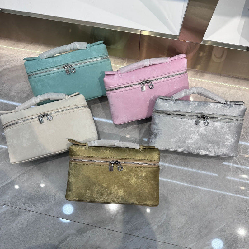 Women’s Matte Leather Mini Box Bag – Handbag, Shoulder & Crossbody