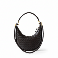 Woven Leather Crescent Bag – Shoulder Underarm Bag