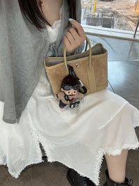 Suede Handheld & Crossbody Bag