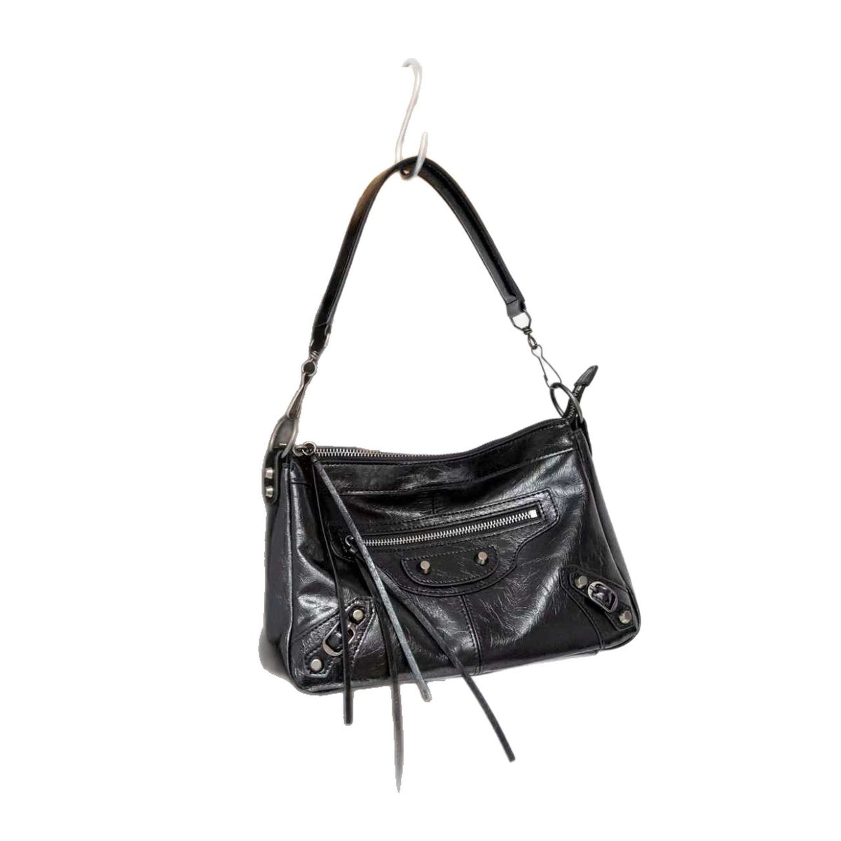 Vintage Studded Cowhide Leather Handbag