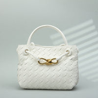 Premium Woven Cowhide Leather Handbag – Shoulder & Crossbody