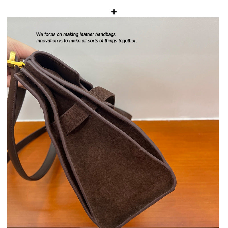 Nubuck Suede Mini Tote & Crossbody Bag