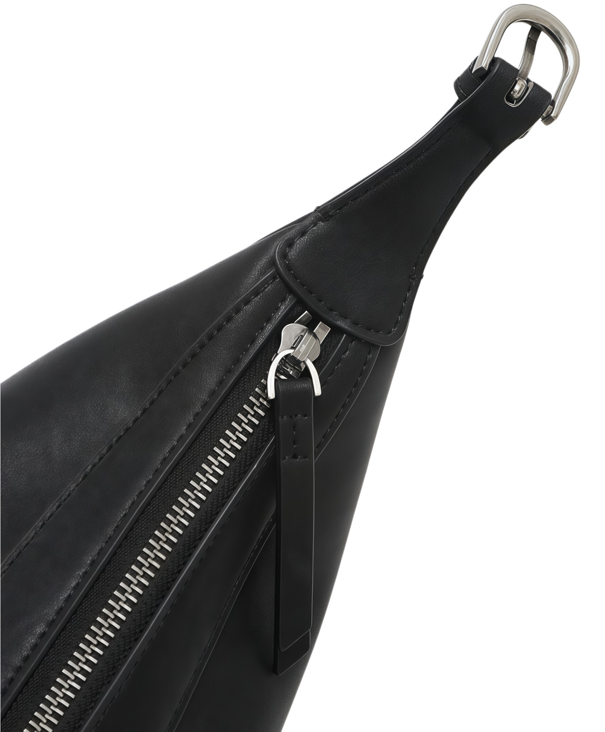 Leather Crescent Shoulder Bag – Minimal Underarm Bag