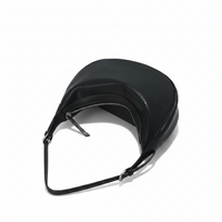 Leather Crescent Shoulder Bag – Minimal Underarm Bag