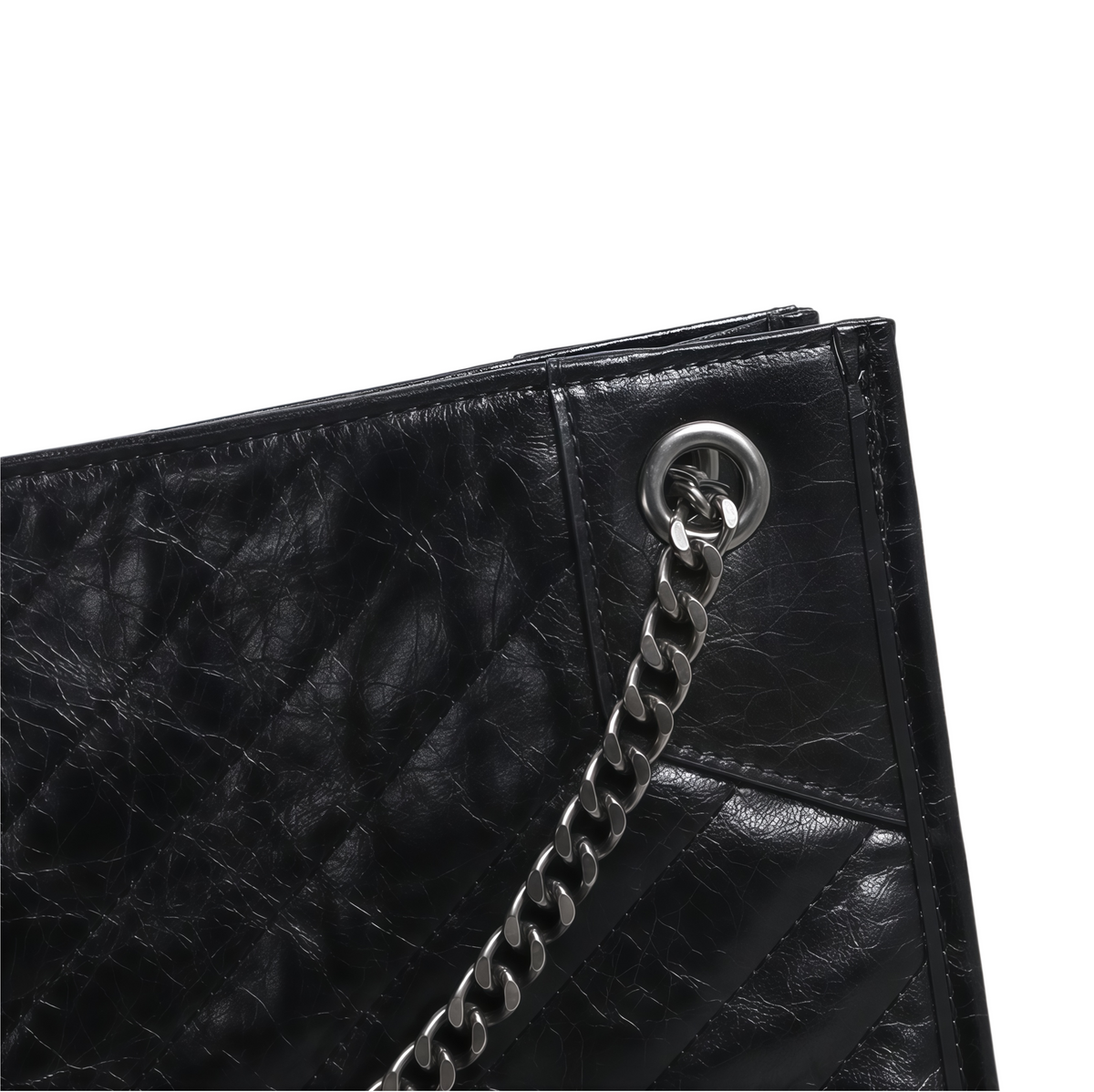 Vintage Leather Tote Bag – Large Shoulder Hobo Bag