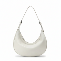 Leather Crescent Shoulder Bag – Minimal Underarm Bag