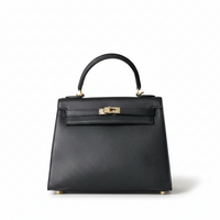 Leather Shoulder Bag – Lock Closure Crossbody