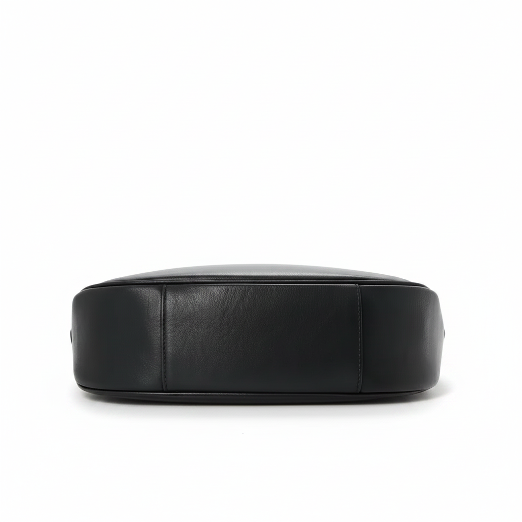 Leather Crescent Shoulder Bag – Minimal Underarm Bag